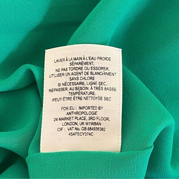 Anthropologie Maeve Ayame 100% Silk Floral Front Zip Mod Sheath Mini Dress Sz 0 - Picture 11 of 12